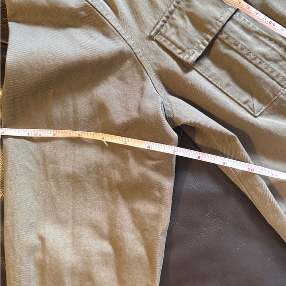 Tommy Hilfiger Utility Jacket Olive Green Cotton Button Front Military Safari L - Picture 10 of 10